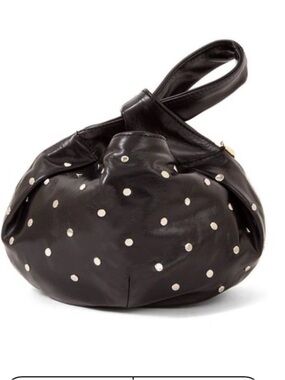 Clare V. Chou Chou in black leather with silver studs